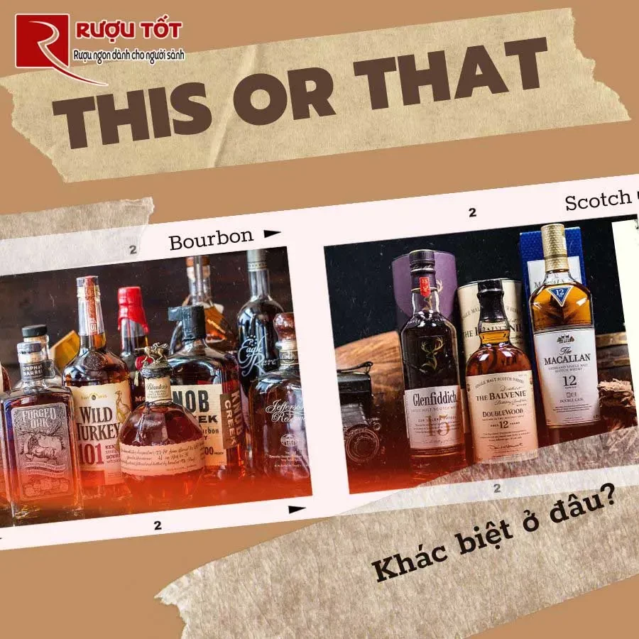 su khac biet cua ruou bourbon whiskey