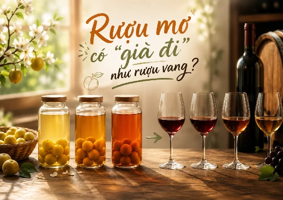 Liệu Rượu Mơ Có “Già Đi” Theo Cách Tương Tự Rượu Vang Không?