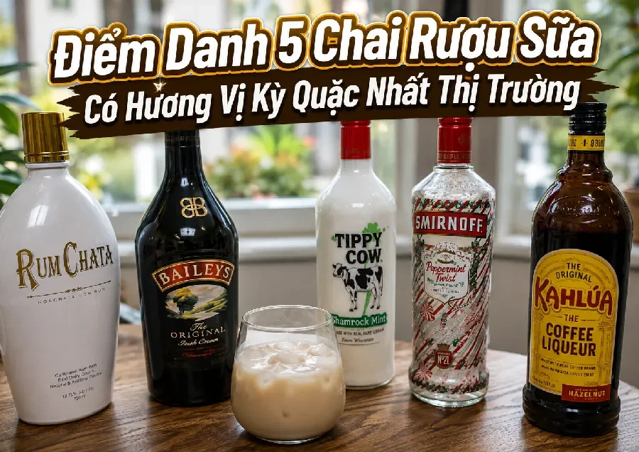 Điểm Danh 5 Chai Rượu Sữa Có Hương Vị Kỳ Quặc Nhất Thị Trường