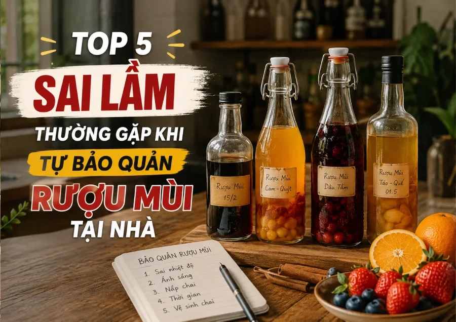 Top 5 Sai Lầm Thường Gặp Khi Tự Bảo Quản Rượu Mùi Tại Nhà
