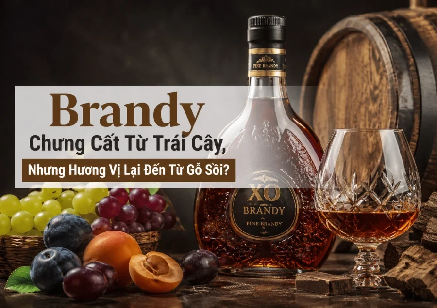 Brandy Chưng Cất Từ Trái Cây, Nhưng Hương Vị Lại Đến Từ Gỗ Sồi?