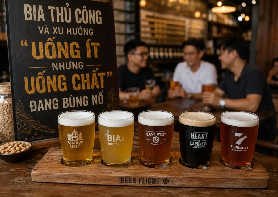 Bia Thủ Công Và Xu Hướng "Uống Ít Nhưng Uống Chất" Đang Bùng Nổ