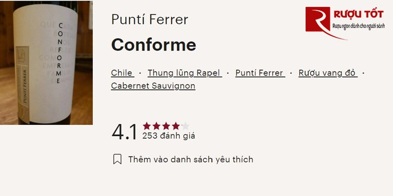 anh danh gia that ve ruou vang conforme punti ferrer cabernet sauvignon