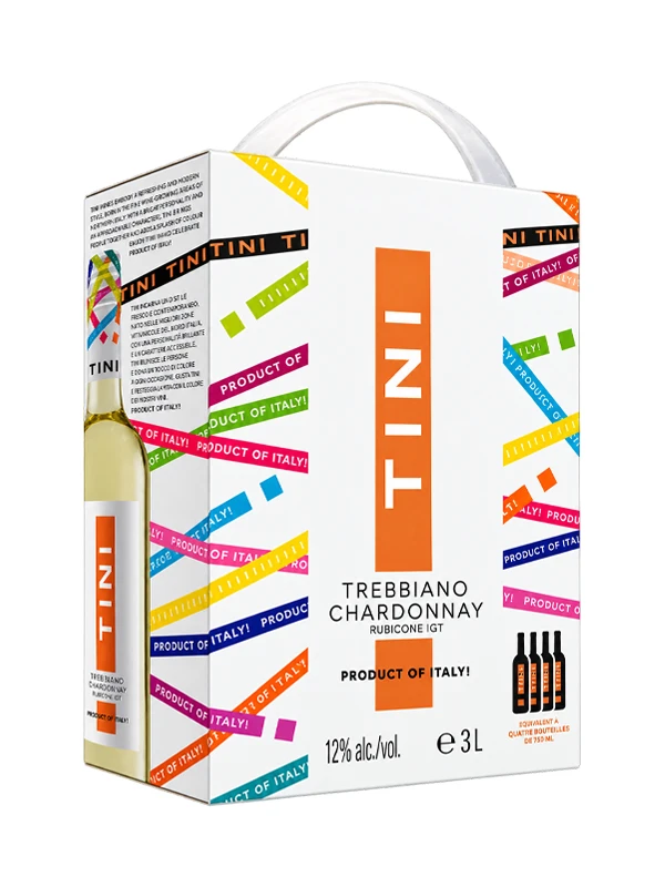 Rượu vang Tini Trebbiano Chardonnay Rubicone 3L