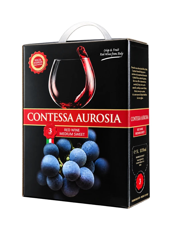 Vang bịch Ý Contessa Aurosia Ngọt 3L