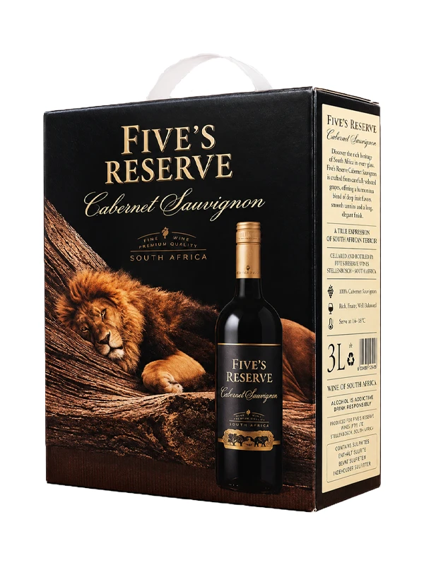 Vang bịch Fives Reserve 14,5% South Africa 3L