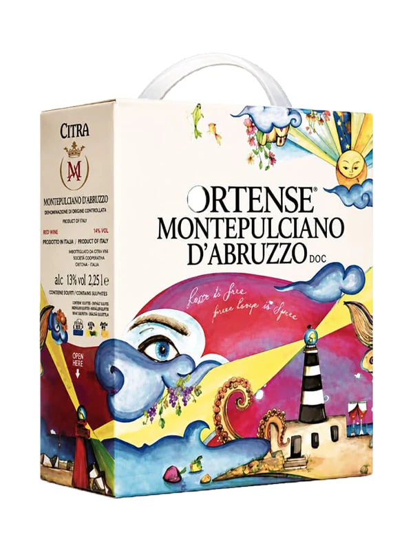 Rượu Vang Bịch Ortense Primitivo 14%