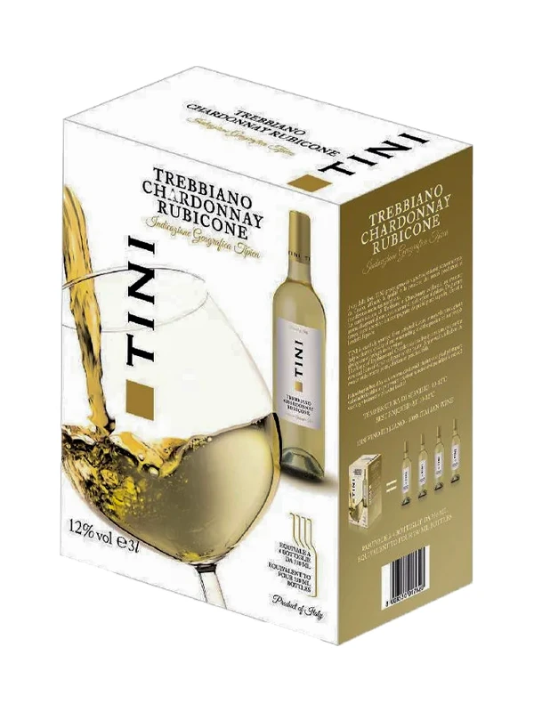Rượu vang Tini Trebbiano Chardonnay Rubicone 3L