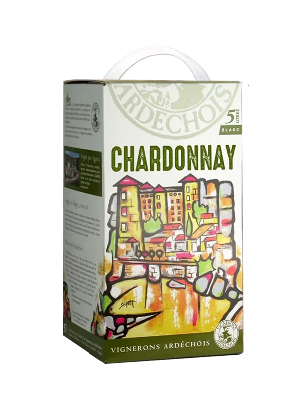 Rượu Vang Vignerons Ardechois Chardonnay 5L