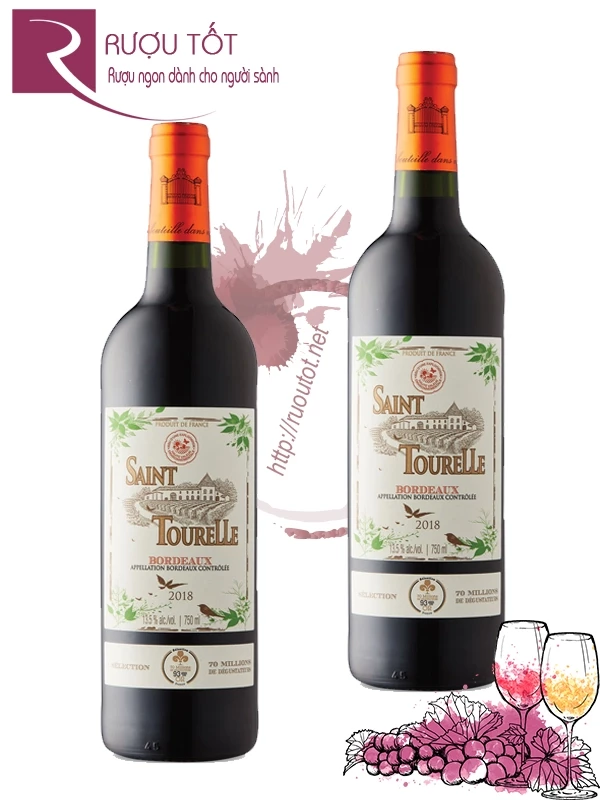 Rượu vang Saint Tourelle AOC Bordeaux