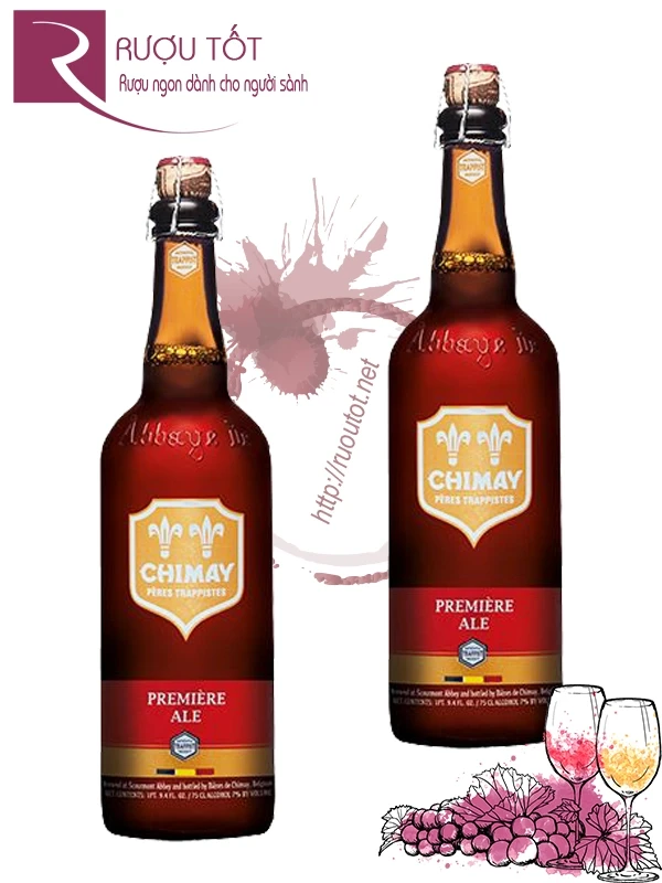 Bia Chimay đỏ 7% Bỉ - chai 750 ml