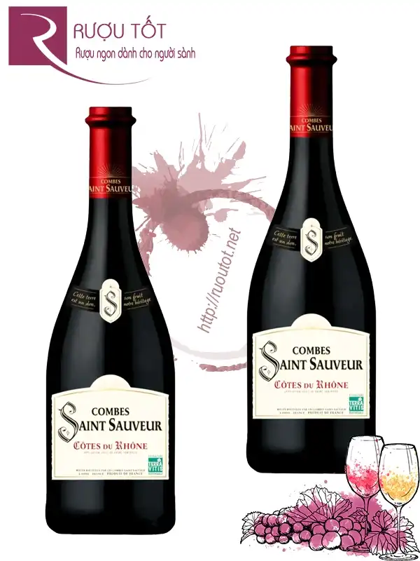 Rượu vang Pháp Combes Saint Sauveur Cotes du Rhone