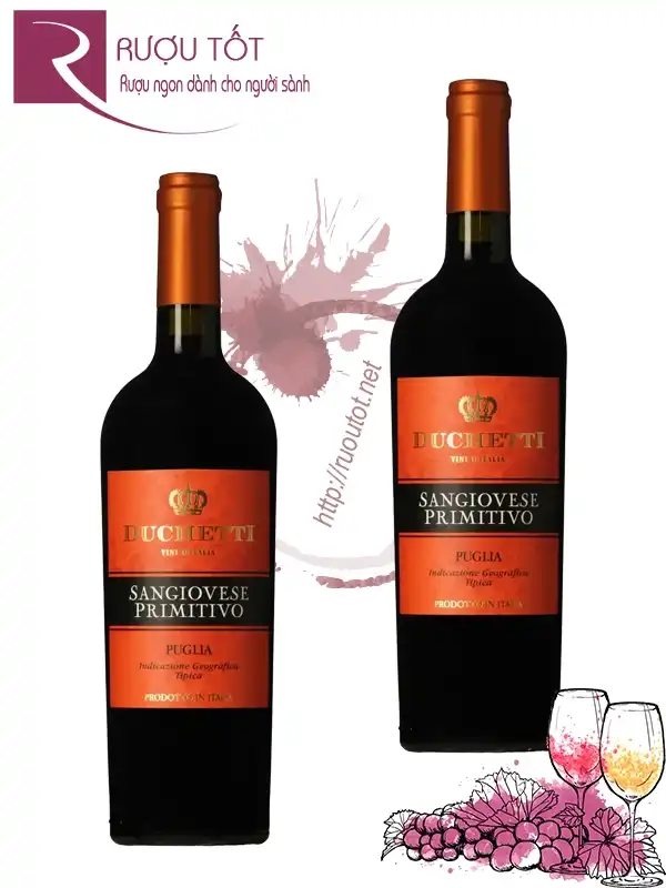 Rượu vang Duchetti Sangiovese Primitivo Puglia 13,5%