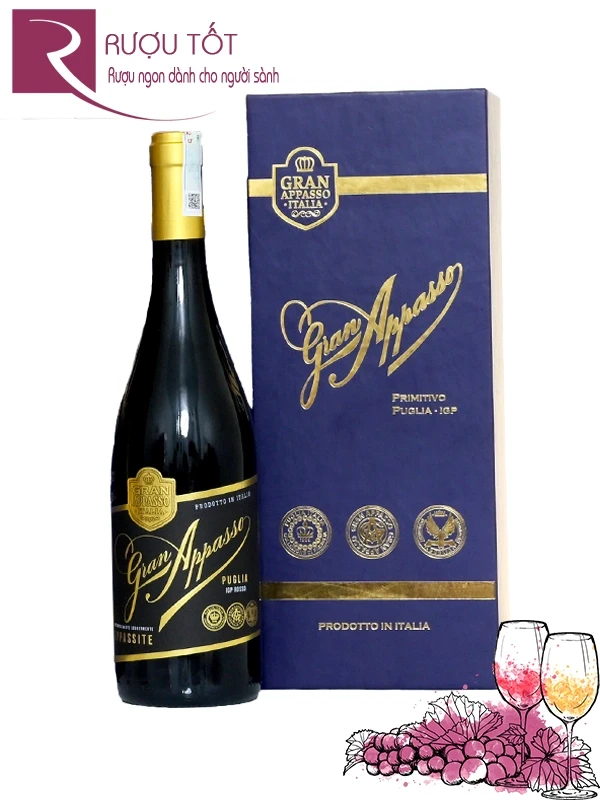 Hộp quà Tết rượu vang Gran Appasso 14%