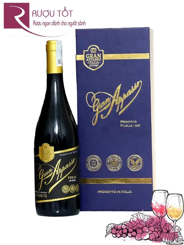 Hộp quà Tết rượu vang Gran Appasso 14%