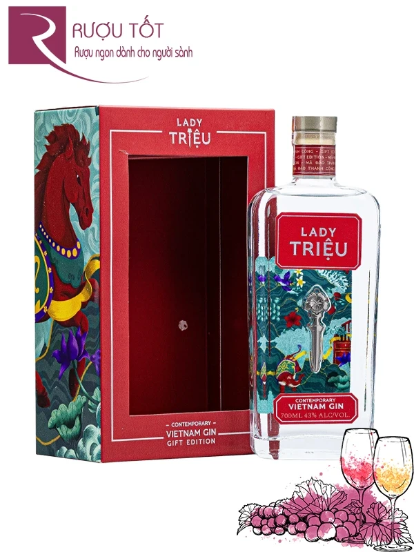 Rượu Gin Lady Triệu Hộp quà 2026 mới nhất
