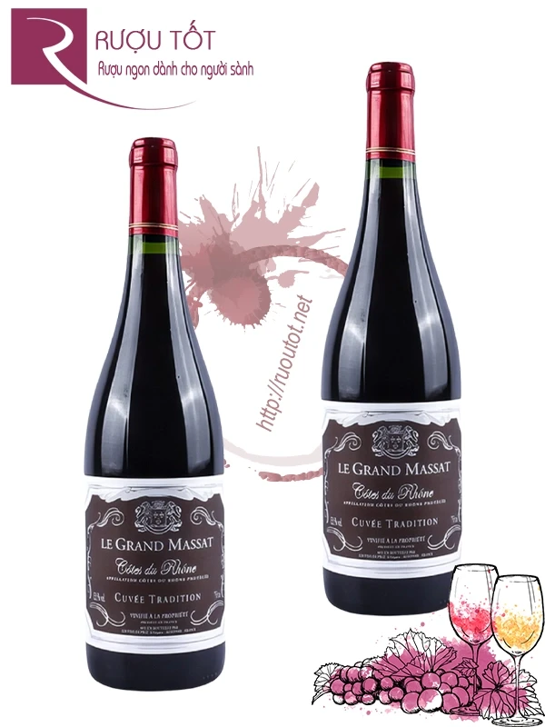 Rượu vang Pháp Le Grand Massat Cotes du Rhone