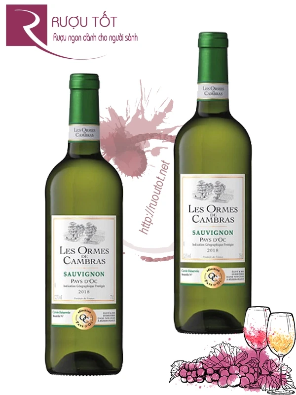 Rượu Vang Les Ormes De Cambras Pays D'Oc White Hảo hạng