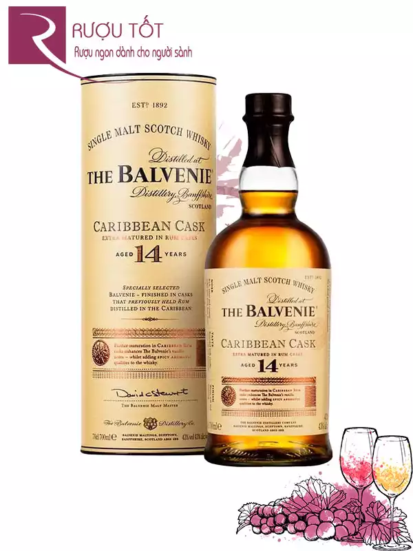 Rượu Balvenie 14 Caribbean Cask