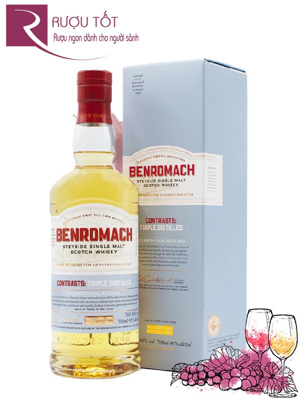 Rượu Whisky Benromach Contrasts Triple Distilled 46%