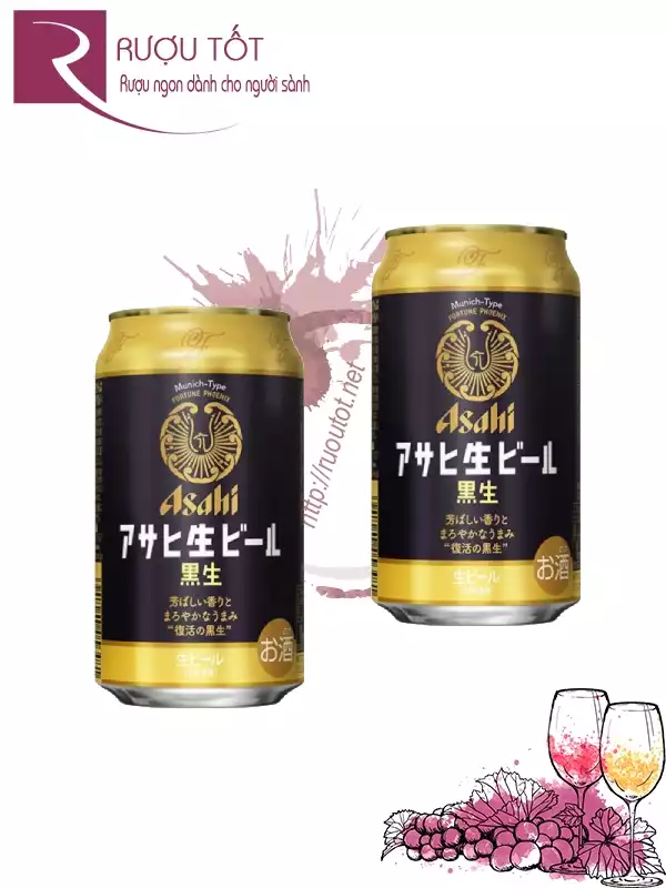 Bia Asahi đen 350ml 5%
