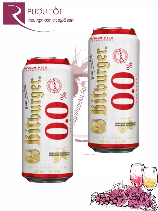Bia Bitburger 0,0% 500ml