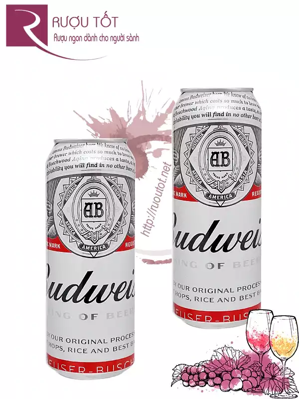 Bia Budweiser 5% Mỹ - Lon cao 500ml