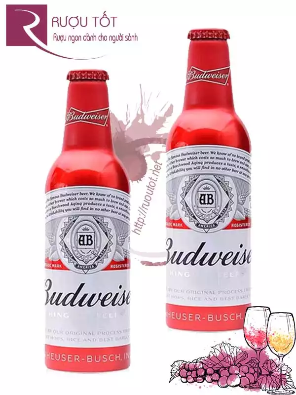Bia Budweiser vỏ nhôm - Chai 355ml 5% nhập khẩu