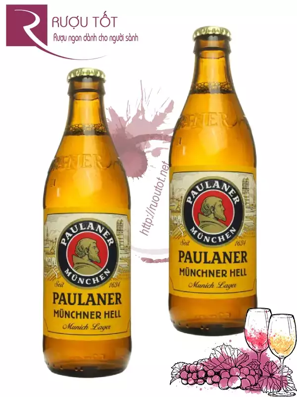 Bia chai Paulaner Munchner Hell 330ml 4,9%