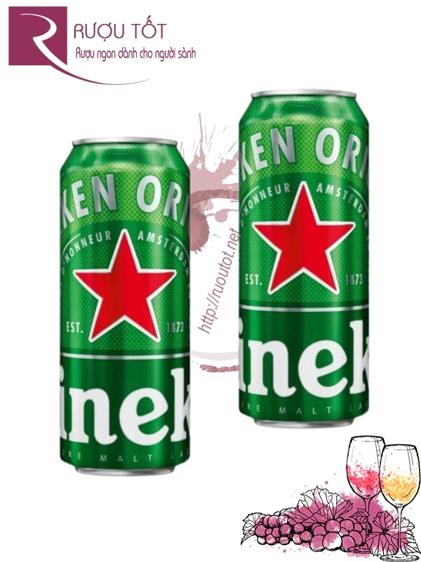 Bia Heineken cao 500ml 5% Hà Lan