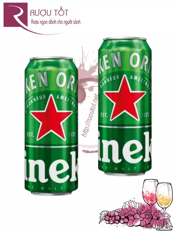 Bia Heineken cao 500ml 5% Hà Lan