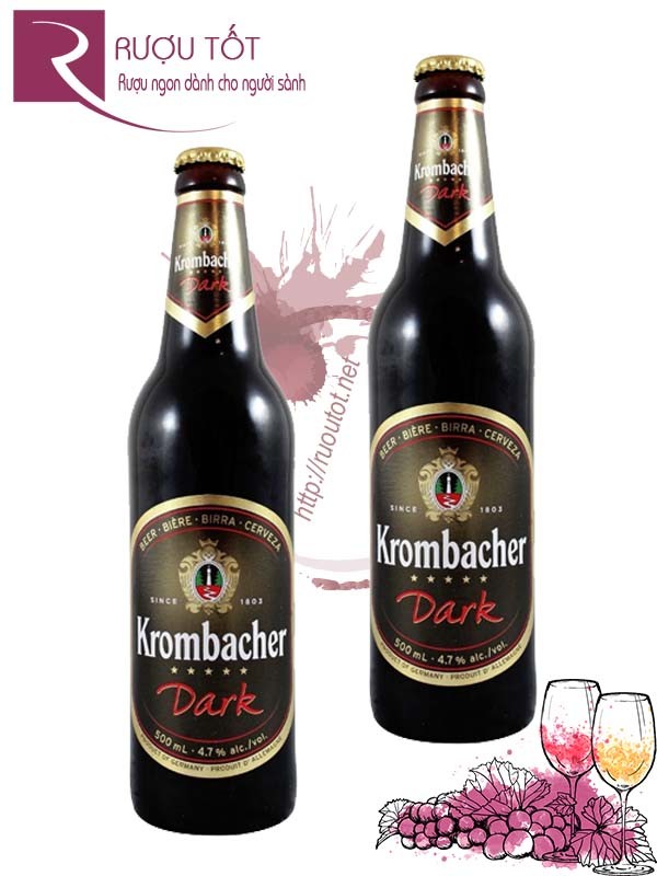 Krombacher Dark 4,7% 500ml nhập khẩu Đức