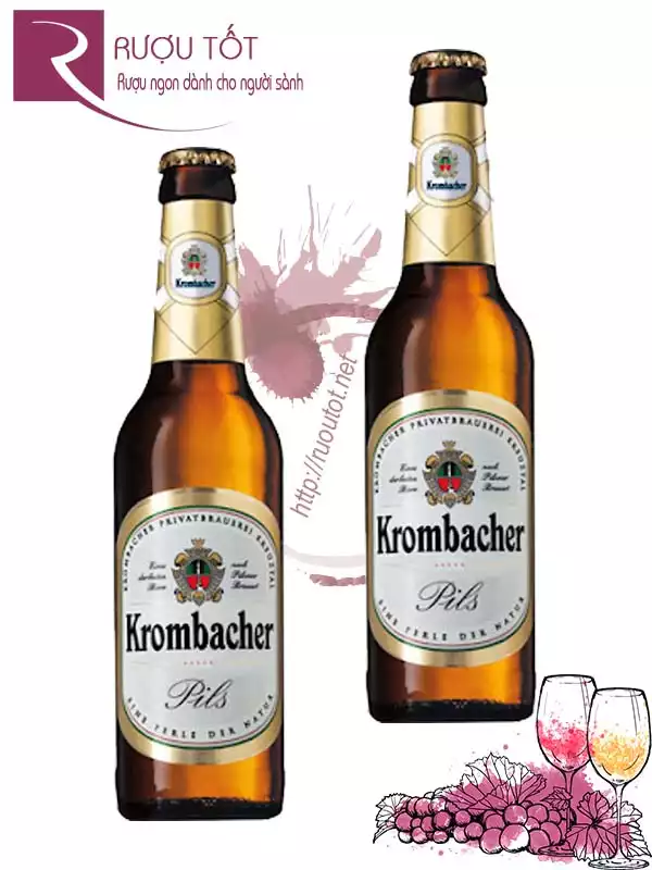 Bia Krombacher Pils 4,8% - Chai 500ml