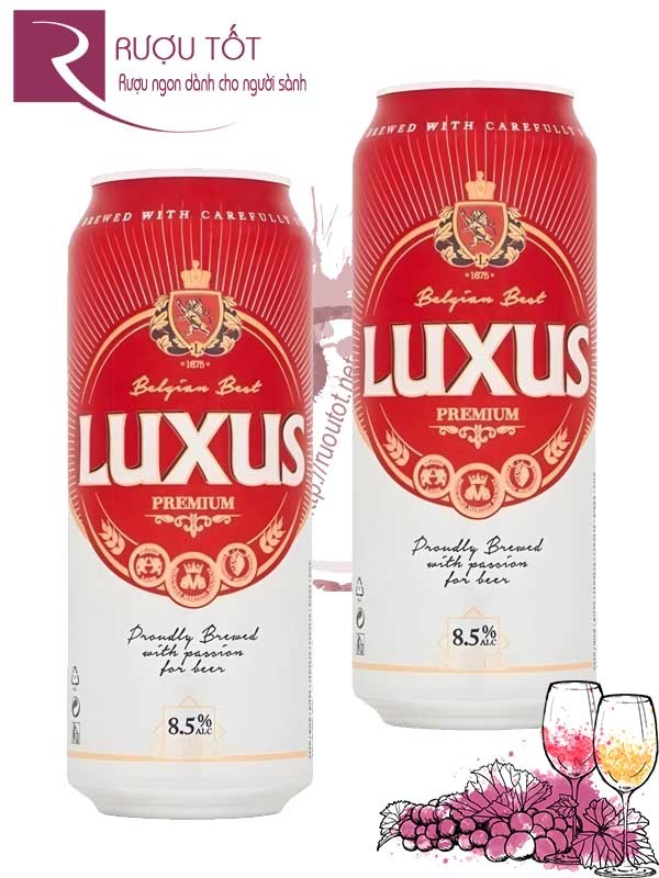 Bia Luxus Bỉ 8,5% - Thùng 24 lon 500ml
