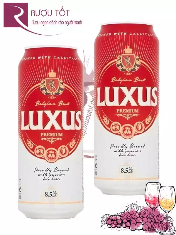 Bia Luxus Bỉ 8,5% - Thùng 24 lon 500ml
