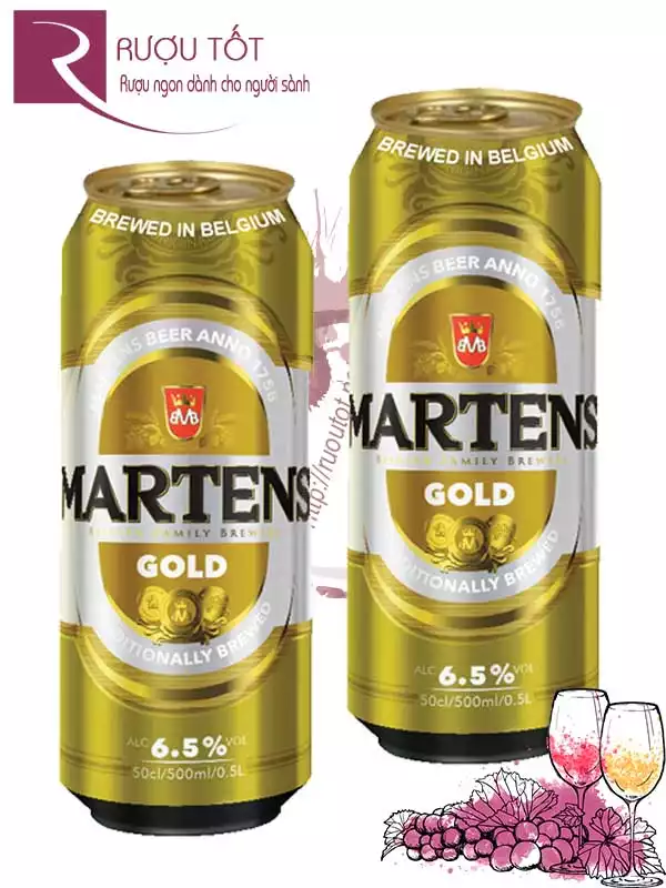 Bia Martens Gold 6,5% - Thùng 24 lon 500ml