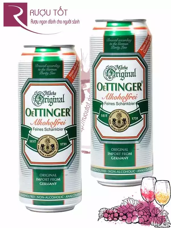 Bia Oettinger không cồn 0% lon 500ml