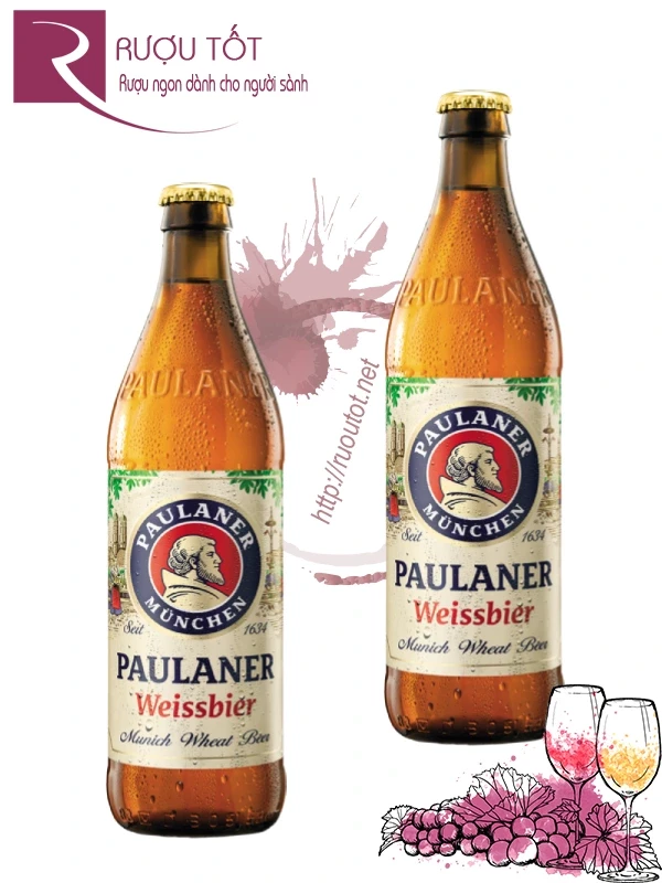 Bia Paulaner 330ml chai Weissbier 5,5% nhập khẩu Đức