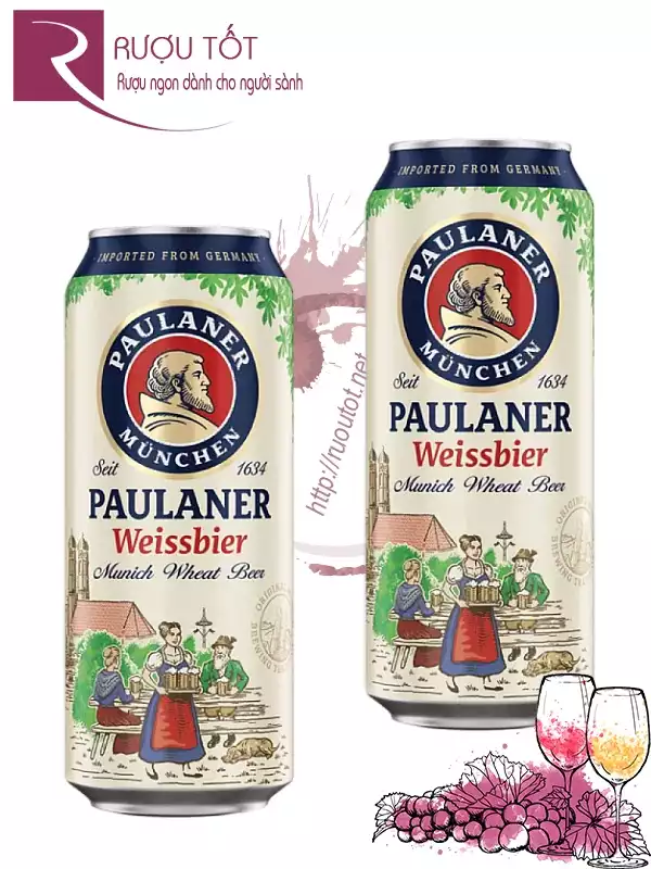 Bia Paulaner 500ml Weissbier 5,5% chính hãng Đức