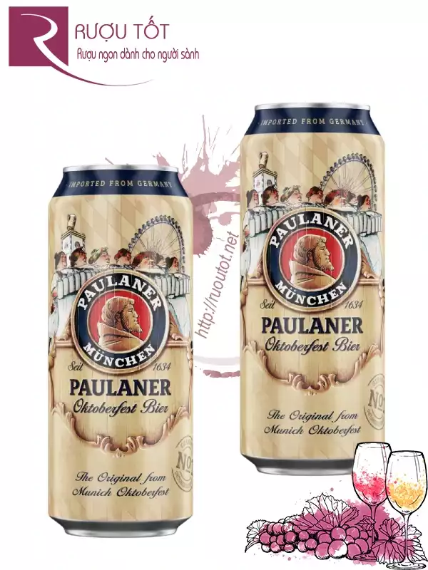 Bia Paulaner Oktoberfest lon 500ml 6% chính hãng Đức