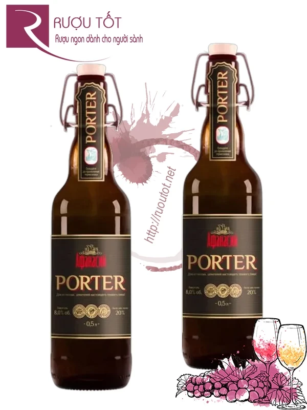 Bia Đen Porter 500ml - Thùng 12 Chai