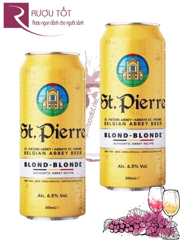 St.Pierre Blond​ nhập khẩu Bỉ lon 500ml 6,5%