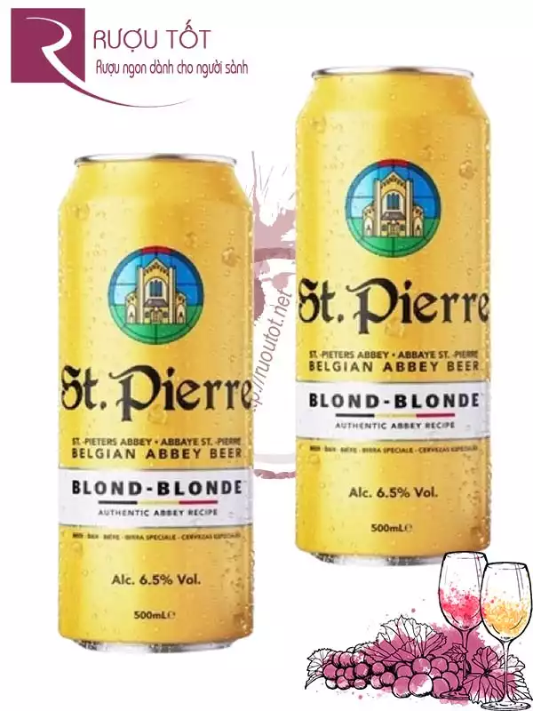 St.Pierre Blond​ nhập khẩu Bỉ lon 500ml 6,5%