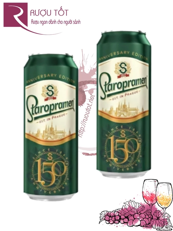 Bia Staropramen dạng lon 500ml Hấp dẫn