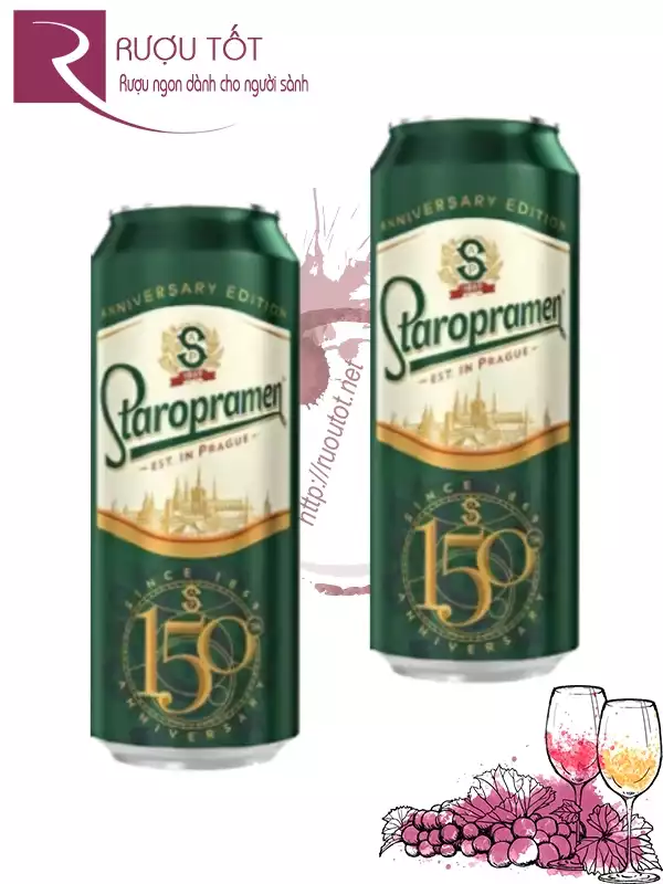 Bia Staropramen dạng lon 500ml Hấp dẫn