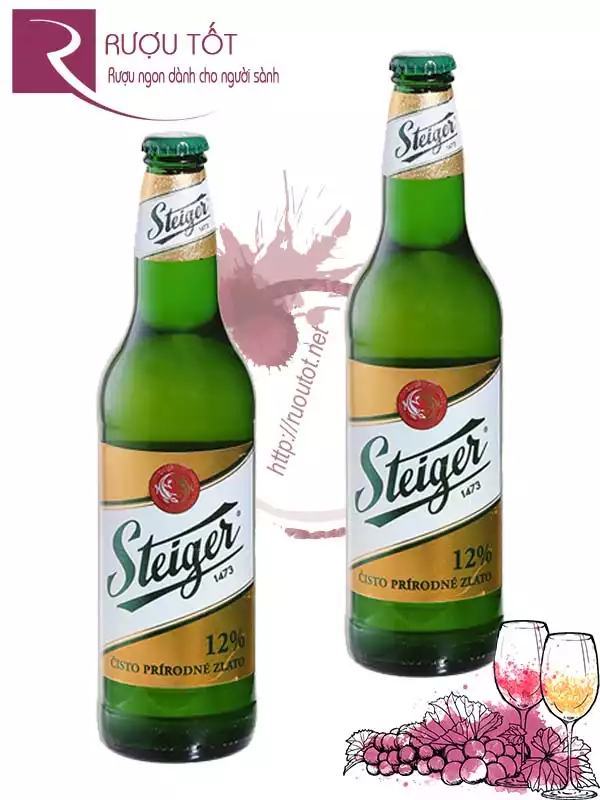 Bia Steiger 12° Gold Lager Chai 500ml 5%