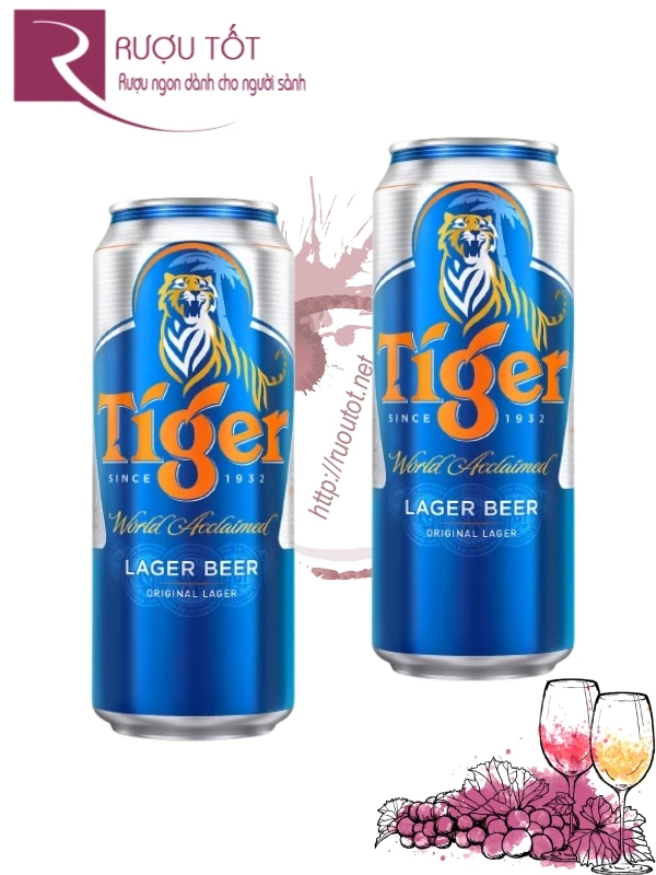 Bia Tiger Hà Lan 500ml 5% lon xanh