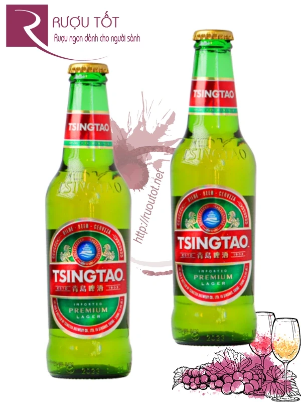 Bia Tsingtao Trung Quốc Premium Lager 5% 330ml
