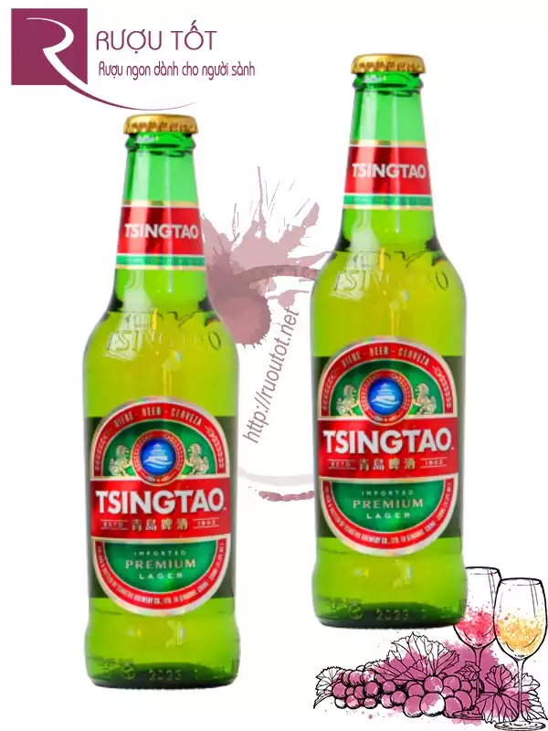 Bia Tsingtao Trung Quốc Premium Lager 5% 330ml