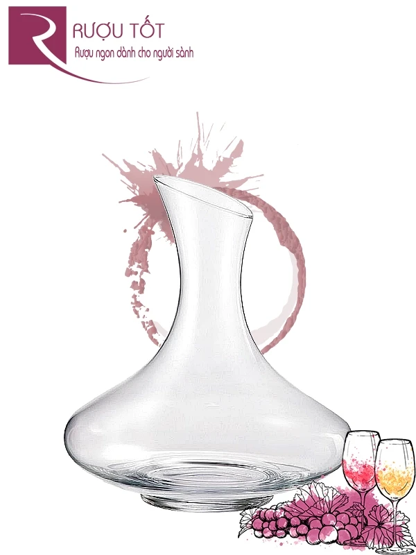 Bình Decanter Pha Lê Bohemia Diagonal Rim